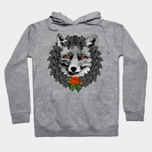 Fox Orange Rose Wreath Hoodie